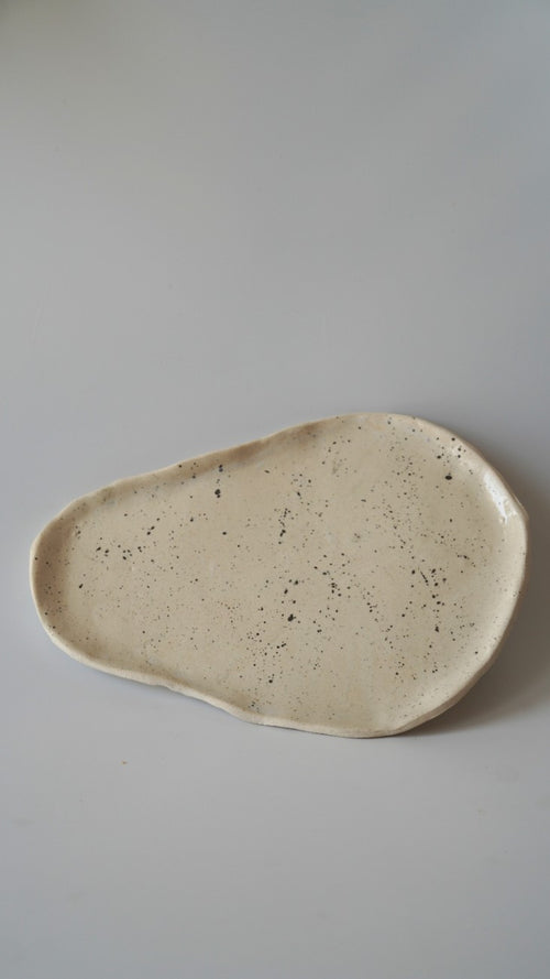 ceramic beige tray