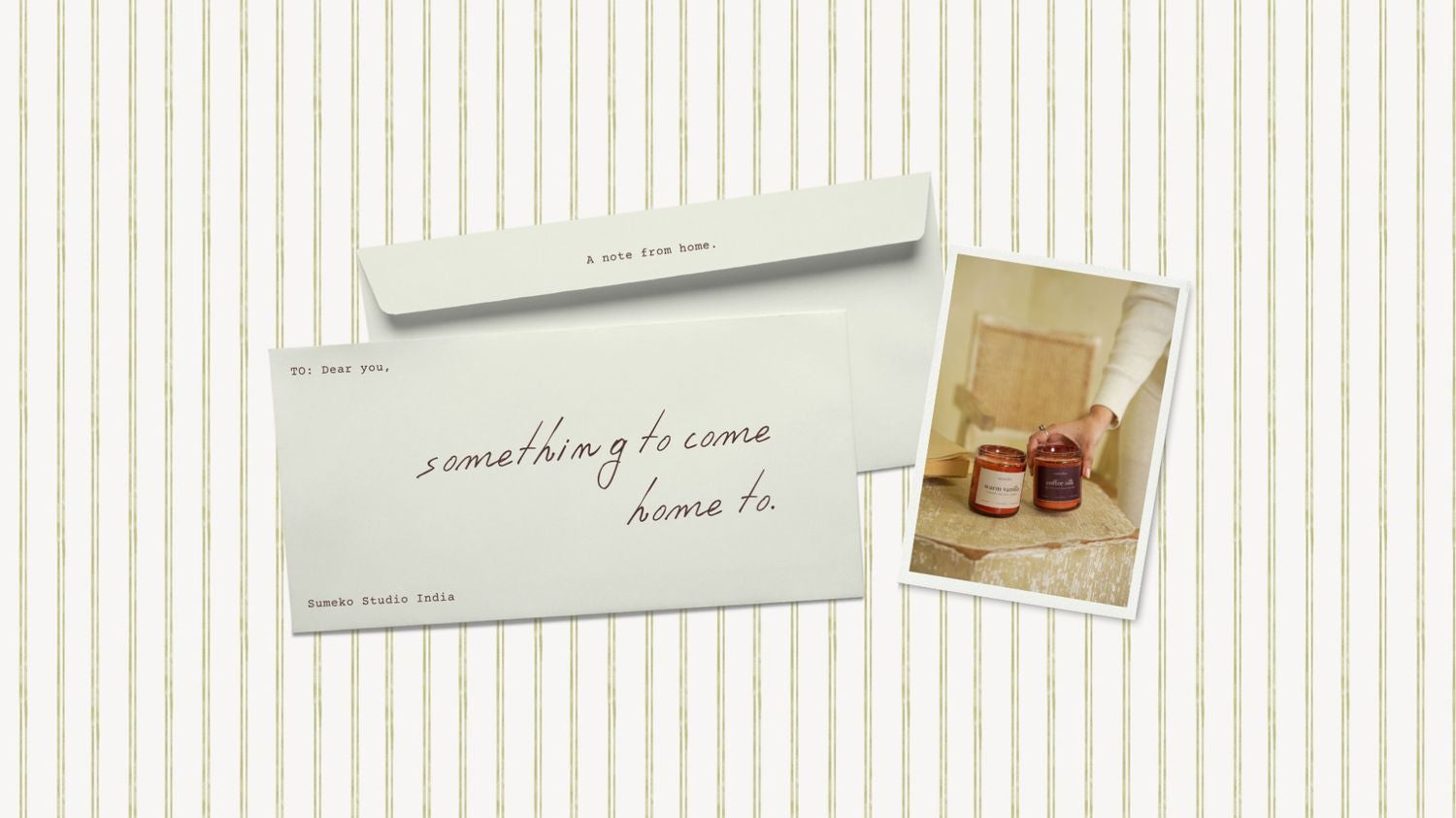 a desktop sumeko candle banner for the homepage of the website.